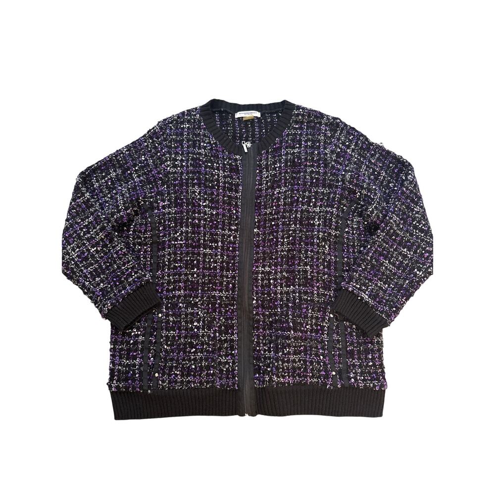 Allison Daley Women's Polished In Purple Jacket - 1X